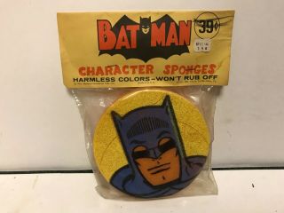 Vintage 1966 Batman Character Sponges With Header Card Rare Made In Usa