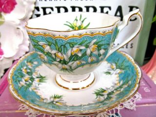 Queen Anne Tea Cup And Saucer Marilyn Lily Of The Valley Teacup 1940s