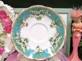 QUEEN ANNE tea cup and saucer Marilyn lily of the valley teacup 1940s 3