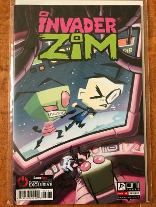Invader Zim 1 Gamestop Variant Cover Edition Oni Press Jhonen Vasquez Rare - Nm