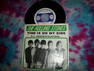 Rolling Stones Time Is On My Side 45 & Picture Sleeve 1964 1st Press