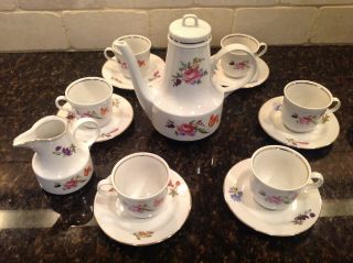 Vintage 15 Piece Tea Set | 1777 Henneberg Porcelain | German Democratic Republic