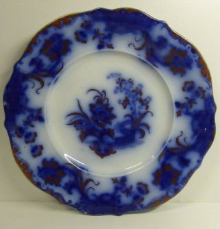 Antique Porcelain China Carlton Ware Flo Blu Blue White Plate Imari