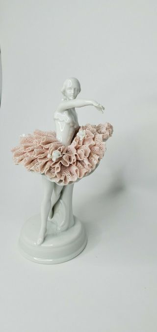 Mz Lace 5 1/2 " Porcelain Lace Ballerina Figurine,  $34.  00