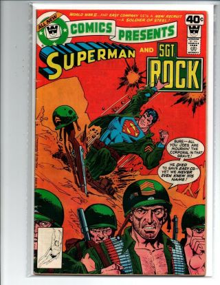 Dc Comics Presents 10 Whitman Variant - Superman - Sgt Rock - 1979 - Vg/fn