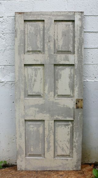 34 " X81 " Antique Vintage Old Solid Wood Wooden Exterior Interior Door 6 Panels
