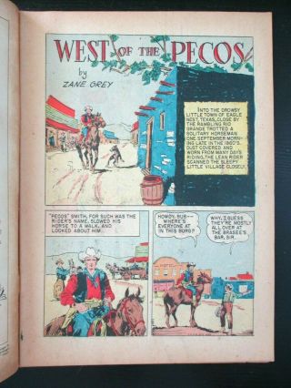 FOUR COLOR 222,  2nd ZANE GREY ISSUE,  1949,  VG/FN,  5.  0,  WEST OF THE PECOS,  RARE 3
