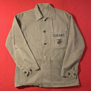 Vintage Ww2 Us Marine Corp Usmc Herringbone Hbt Jacket 34 Vtg
