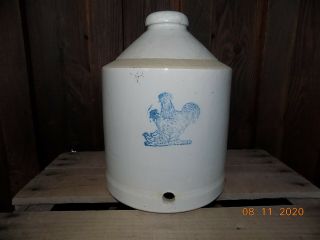 Vintage Stoneware Pottery Chicken Waterer - Top Only W/graphics