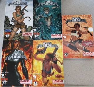 Rare Manga Lara Croft Tomb Raider Complete Set Vol.  1 - 5 English Graphic Novels
