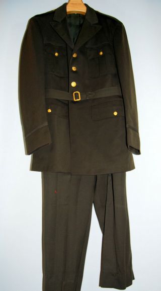 Vtg Orig Wwii Us Army Officers Class A Dress Uniform Wool Jacket Tunic & Slacks