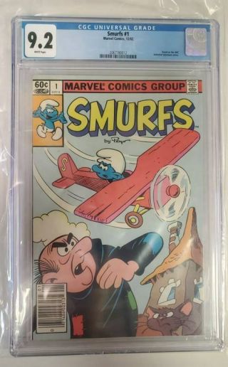 The Smurfs 1 (1982 Marvel Comics) Graded Cgc 9.  2 White Pages (nbc Animated)