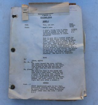 Rare 1954 The Flowering Peach Clifford Odets Play Theater Script Vintage Actor