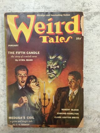 Weird Tales January 1939 Robert Bloch Signed