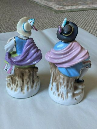 VINTAGE HAND PAINTED PORCELAIN STATUES - MAN AND WOMAN IN PERIOD ATTIRE 2