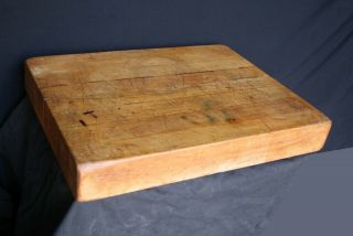 15 " X20 " Antique Vintage Maple Wood Wooden Butcher Chopping Block Cutting Board