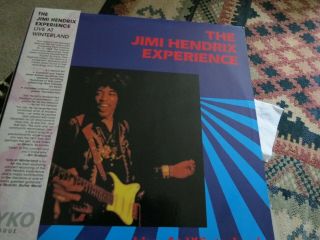 Jimi Hendrix Experience 2lp Live At Winterland Ryko 1987 Clear Vinyl