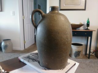 Antique Stoneware Jug Attributed To Peter Herrman Baltimore Md