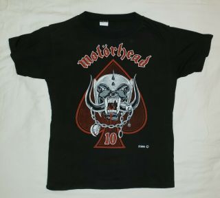 Motorhead 1985 Rare Official Vintage 10th Anniversary Tour T - Shirt Ex Cond Lemmy