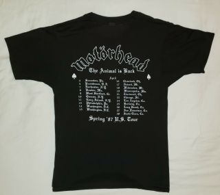 MOTORHEAD 1987 RARE OFFICIAL VINTAGE DEAF FOREVER PHILTHY T - SHIRT EX COND LEMMY 3