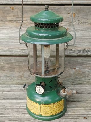 Vintage Coleman Ww2 Us Army 1945 Military Green Gasoline Lantern Model 252