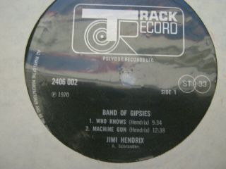 Vinyl Record Jimi Hendrix Band Of Gipsies No Sleeve Record Only (3)