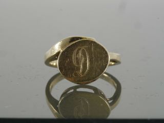Antique Victorian Era 10k Yellow Gold Signet Ring