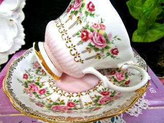 Royal Albert Tea Cup And Saucer Pink Green Park Series Pink Rose Chintz Teacup