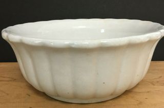 Antique Ironstone J.  M.  & Co.  Ribbed 7.  5 " Diameter 3 " Deep Serving Bowl Marked