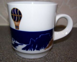 Noritake Primrose Hot Air Balloon Coffee Mug Tea Cup Stoneware Japan