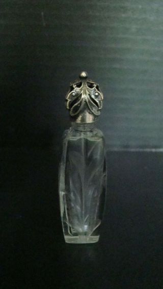 Vintage La Castillere French Cut Glass Perfume Bottle Circa 1920 
