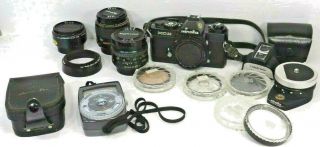 Vintage Minolta Xd11 35mm Slr Film Camera W/some Rare.  As Found