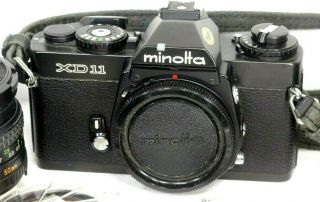 Vintage Minolta XD11 35mm SLR Film Camera w/Some Rare.  As Found 2