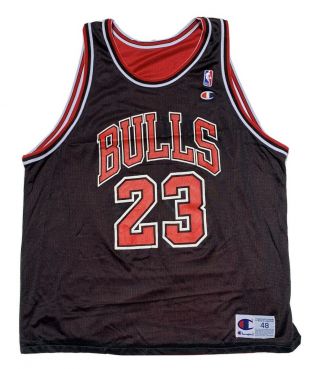 Rare Vintage Michael Jordan Chicago Bulls Reversible Nba Champion Jersey Size 48
