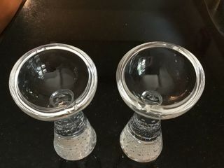 Ashtrays Two Matching Pair Crystal Art Deco Modern Look