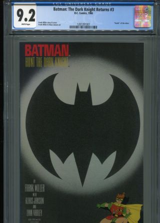 Batman The Dark Knight Returns 3 (1st Print) Cgc 9.  2 Wp (death Of The Joker))