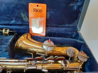 RARE Vintage Selmer York Gold Low Pitch Saxophone 00772 Pat Dec 1914 w Case 3