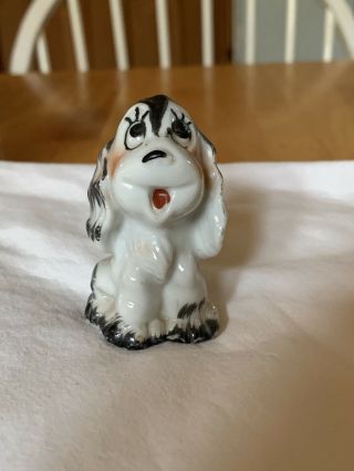 Vintage Occupied Japan Porcelain Hound Dog Figurine 2&1/2” Tall