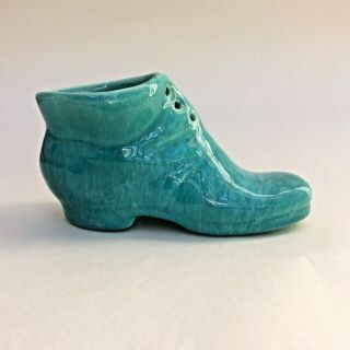 Porcelain Boot Posey Vase Turquoise Green Glaze Quality Decorative Ceramic