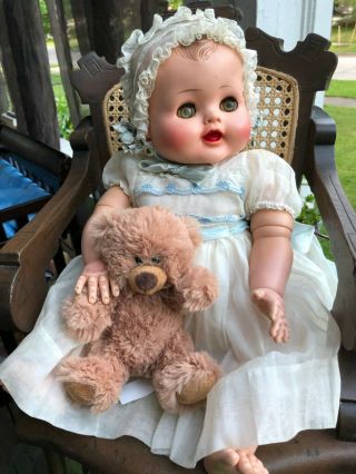 Vintage 20 1/2 " Madame Alexander Kathy Baby Doll Circa 1954 1956
