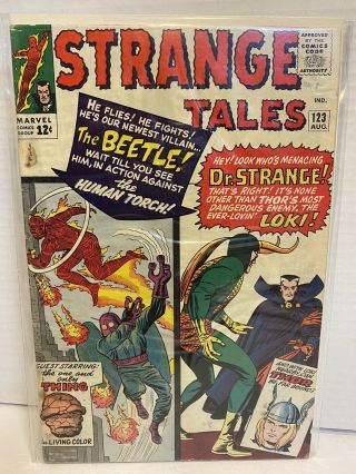 Marvel Comics 1964 Strange Tales 123 1st Appearance Of The Beetle Vg Comic