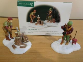 Dept 56 England Village - A Day At The Cabin - Set Of 2