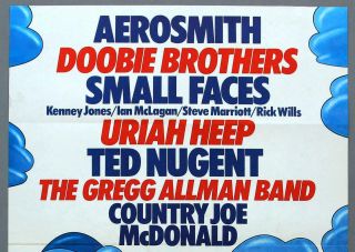 AEROSMITH Uriah Heep Gregg Allman mega rare vintage 1977 concert poster 2