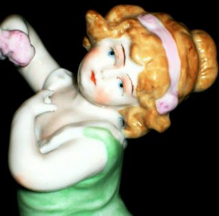 Antique German Deco Dresden Kister Little Girl Doll Dancer Porcelain Figurine