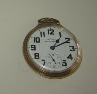 Vintage Hamilton Railway Special Gold Filled Pocket Watch Grade 992b - Running