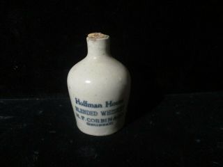 Antique Stoneware Mini Jug Hoffman House Blended Whiskey Corbia E168 Pl