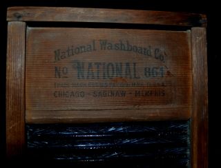 Antique National Washboard Co.  No.  864 Glass Lingerie Domestic Science