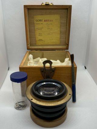 Vintage C.  P.  Goerz Artar Zeiss Camera Lens 12” Apochromat W/ Orig Case Kit Early