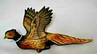 Vintage Pheasant Wall Hanging Numbered 4 In.  Tall X 7.  5 In.  Long Enesco Japan