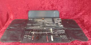 Vintage Traveling Embalmers Instrument Kit Tools Embalmers Funeral Trocar